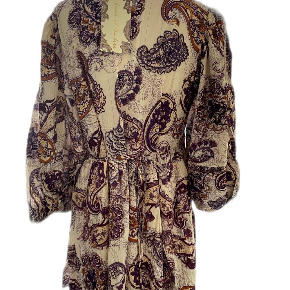 Band Of The Free Boutique NWT White & Paisley Dress - Picture 11 of 13